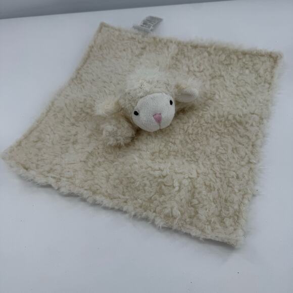 Elegant Baby White Soft Cuddly Lamb Lovey Plush Stuffed Animal Blanket 12" - Picture 1 of 5